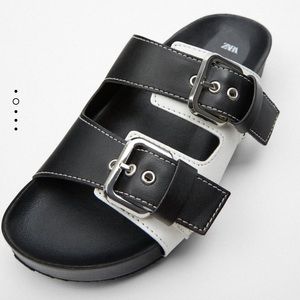 ZARA Flat Buckled Sandals